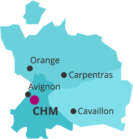 Cartographie territoire du centre hospitalier Montfavet Avignon pour les adultes